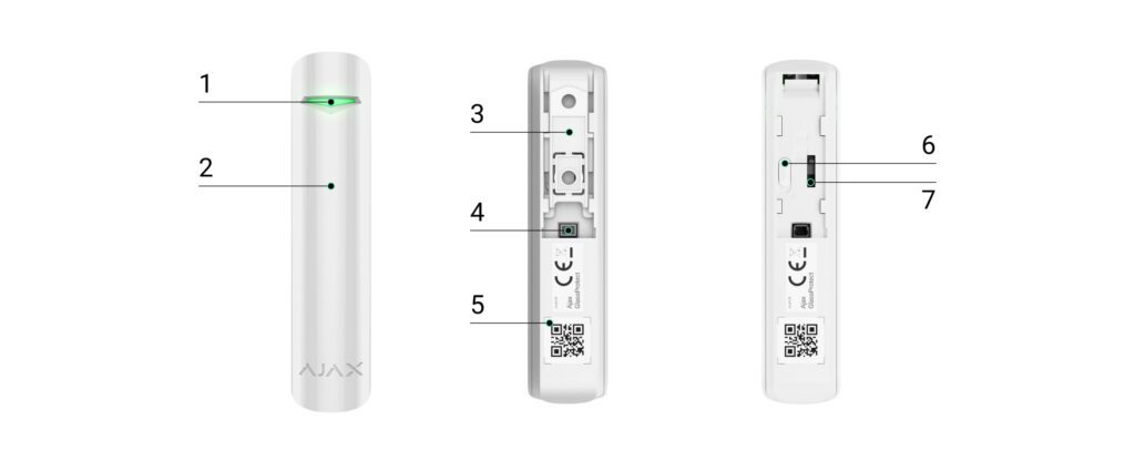 Ajax wireless alarm system glass protect sensor